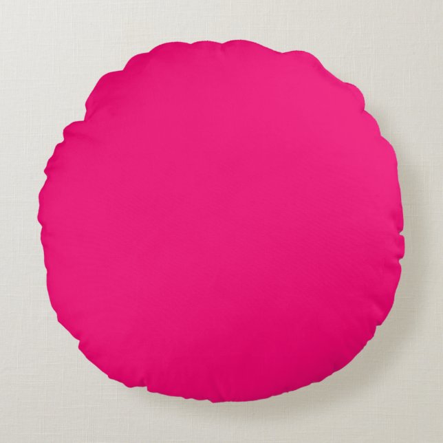 Trent Color pink ,rose, Round Pillow (Front)