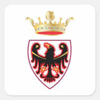 Trentino (Italy) Coat of Arms Square Sticker