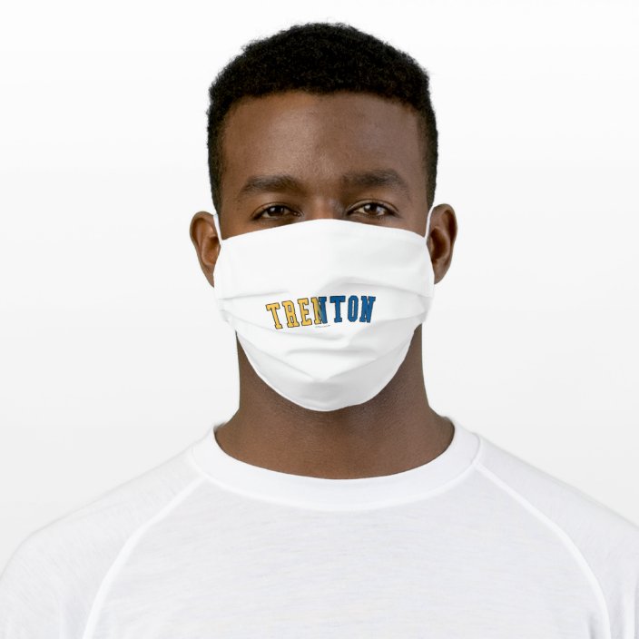 Trenton in New Jersey State Flag Colors Cloth Face Mask