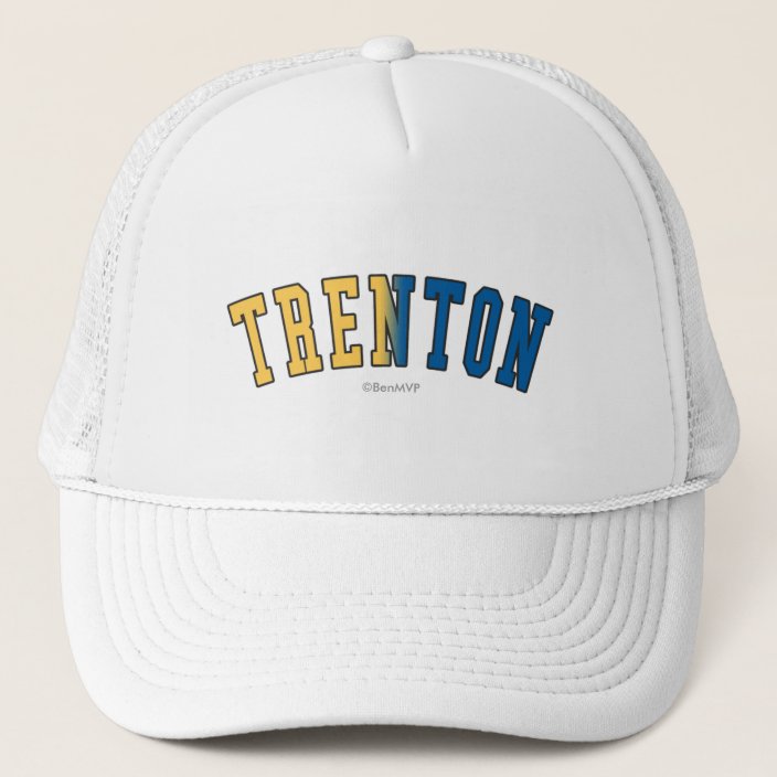 Trenton in New Jersey State Flag Colors Trucker Hat