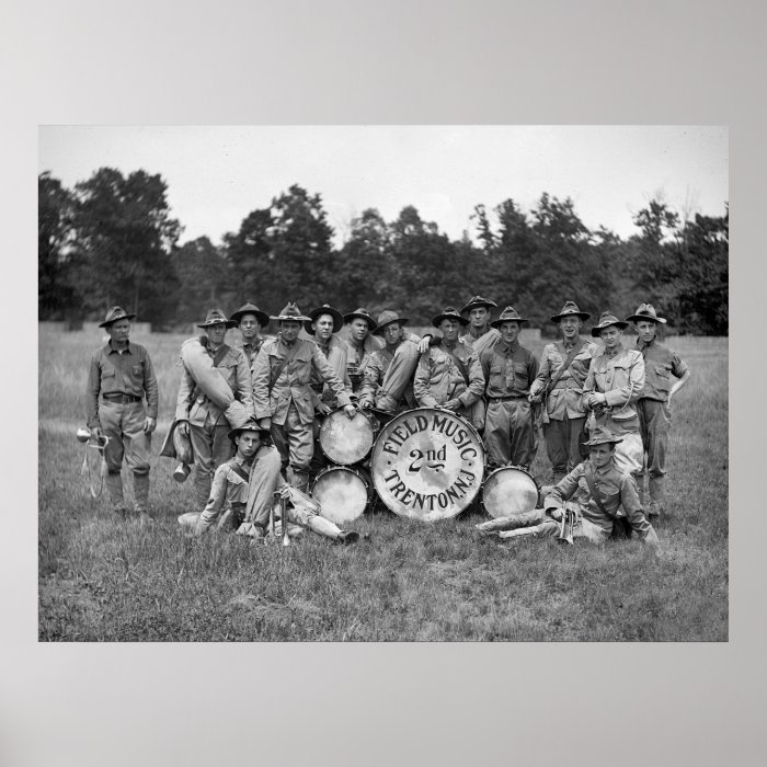 Trenton N.J. Military Band early 1900s Poster