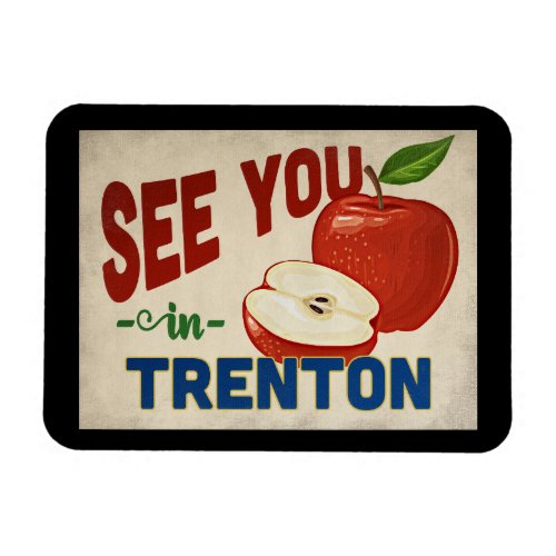 Trenton New Jersey Apple _ Vintage Travel Magnet