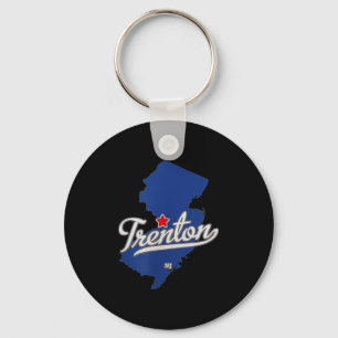 Trenton New Jersey Nj Map Keychain