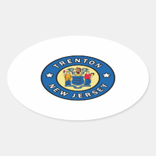 Trenton New Jersey Oval Sticker
