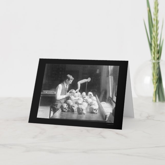 Trepanned Skulls Museum 1926 Card (Front)