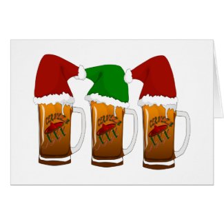 Tres Amigos Christmas Cerveza Card