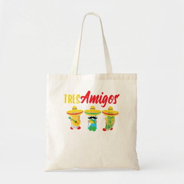 Tres amigos cinco de mayo tequila funny vodka Prem Tote Bag (Front)
