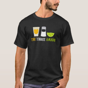 Tres Amigos Tequila Salt Lime Cinco De Mayo Party T-Shirt