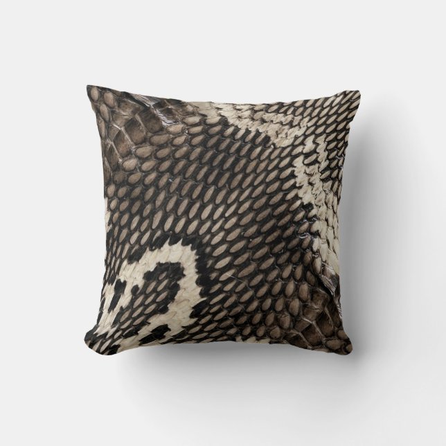 Très Chic Cobra Snake Skin Home Decor Throw Pillow (Front)