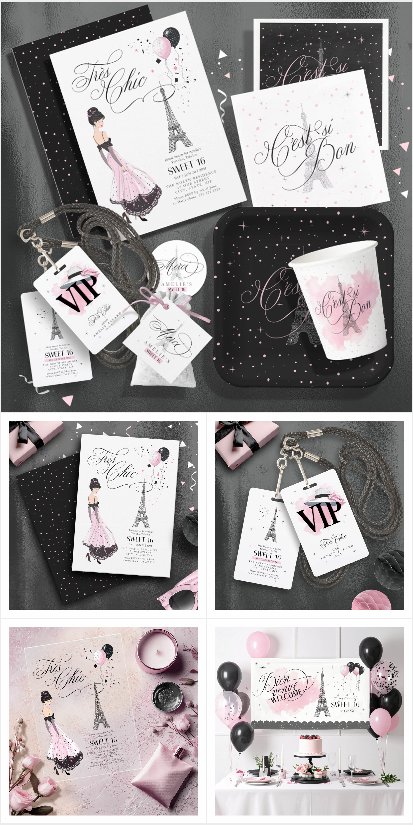 Trés Chic Night in Paris Sweet Sixteen Collection