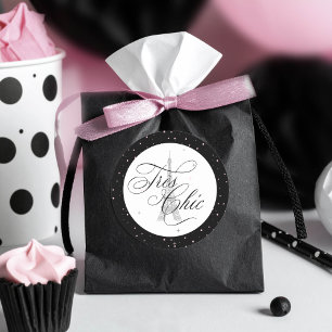 Très Chic Paris Polka Dots ID1162 Classic Round Sticker