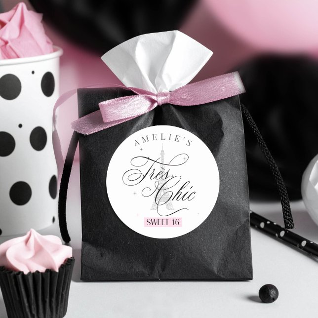 Très Chic Paris Sweet 16 ID1162 Classic Round Sticker (Creator Uploaded)