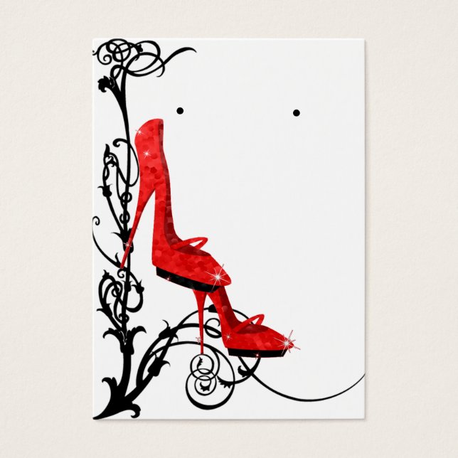 Tres Chic Red High Heels Earring Holder (Front)