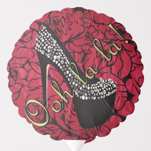 Tres Chic Rouge Fleurs Balloon (Front)