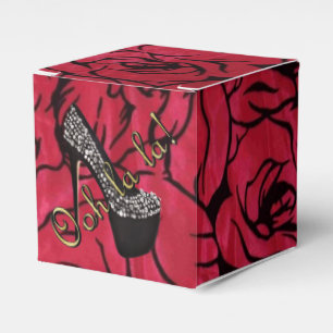 Tres Chic Rouge Fleurs Favor Boxes