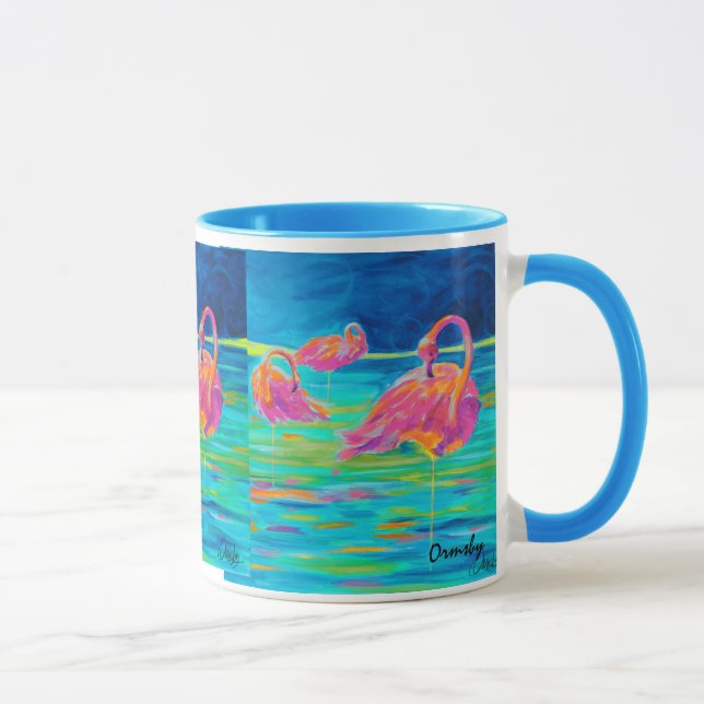 Tres Flamingos mug (Right)