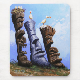 "Tres Hombres Tikis" Mouse Pad