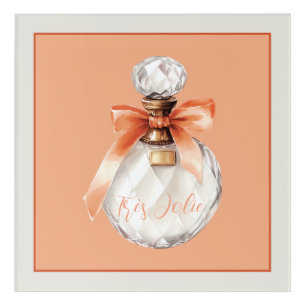 Très Jolie (very pretty) Perfume Bottle Ribbon Acrylic Print