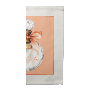 Très Jolie (very pretty) Perfume Bottle Ribbon Cloth Napkin