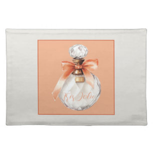 Très Jolie (very pretty) Perfume Bottle Ribbon Cloth Placemat