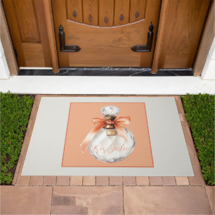 Très Jolie (very pretty) Perfume Bottle Ribbon Doormat