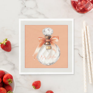 Très Jolie (very pretty) Perfume Bottle Ribbon Napkins