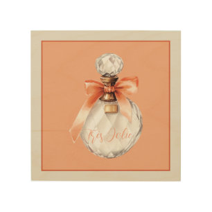 Très Jolie (very pretty) Perfume Bottle Ribbon Wood Wall Art