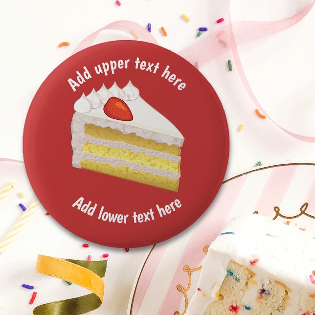 Tres Leches Birthday Cake for your own text / name Button (Creator Uploaded)