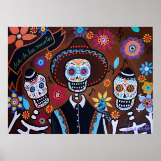 TRES MARIACHIS DAY OF THE DEAD POSTERS