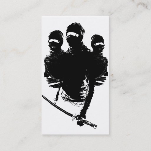 Customizable tres ninjas business cards
