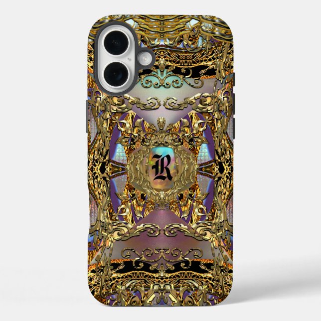 Très orné Pretty Monogram Case-Mate iPhone Case (Back)