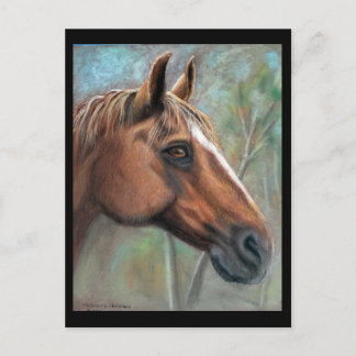 Tres pastel portrait post card