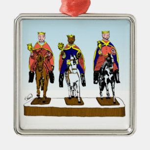 Tres Reyes Magos/ Three Wise Men Metal Ornament