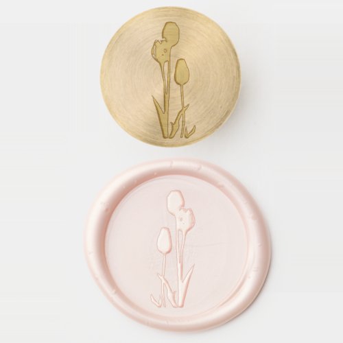 Tres Tulip Design Wax Seal Stamp