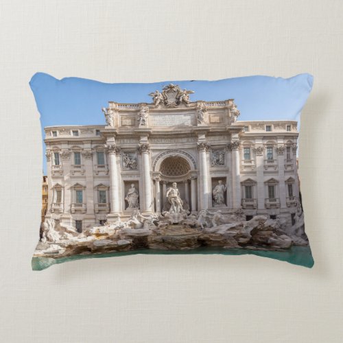 Trevi Fountain at early morning _ Rome Italy Accent Pillow
