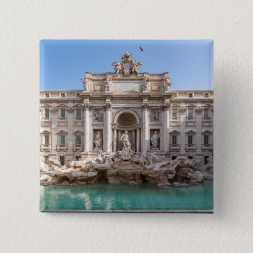 Trevi Fountain at early morning _ Rome Italy Button
