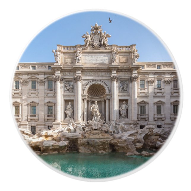 Trevi Fountain at early morning - Rome, Italy Ceramic Knob (Front)