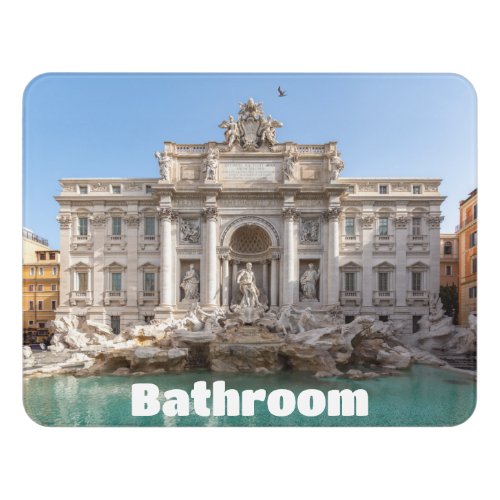 Trevi Fountain at early morning _ Rome Italy Door Sign