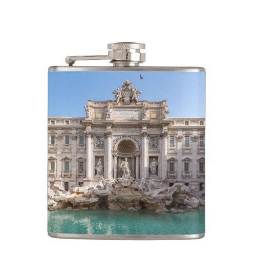 Trevi Fountain at early morning _ Rome Italy Flask
