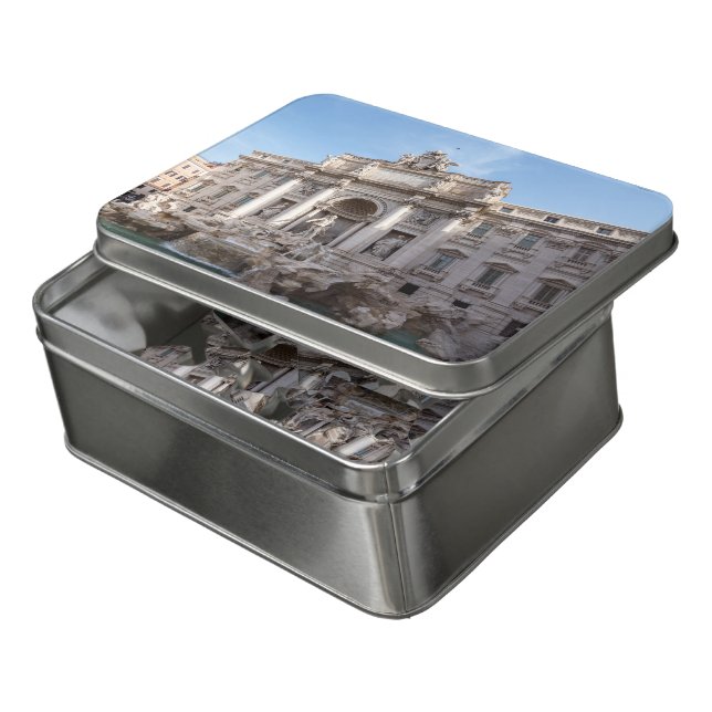 Trevi Fountain at early morning - Rome, Italy Jigsaw Puzzle (Lid Open)