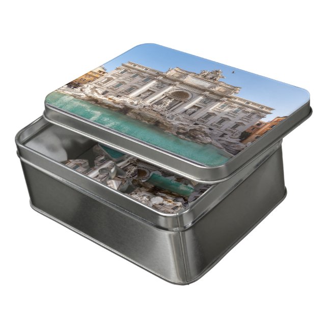 Trevi Fountain at early morning - Rome, Italy Jigsaw Puzzle (Lid Open)