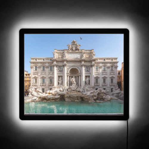 Trevi Fountain at early morning _ Rome Italy LED Sign