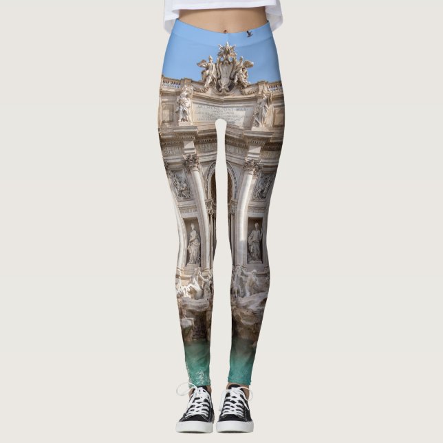 Trevi Fountain at early morning - Rome, Italy Leggings (Front)