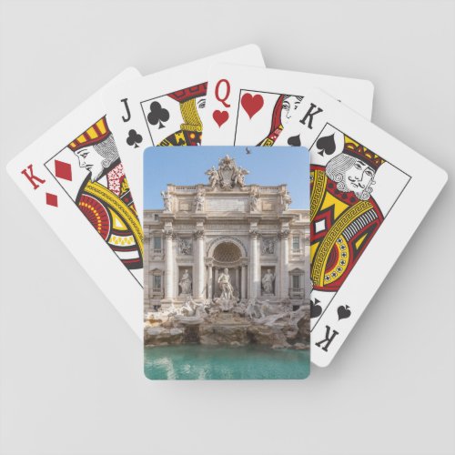 Trevi Fountain at early morning _ Rome Italy Poker Cards