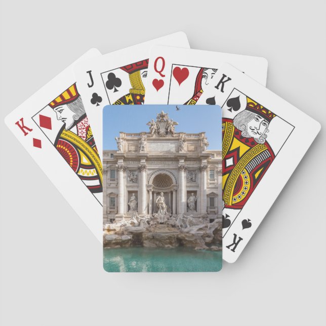 Trevi Fountain at early morning - Rome, Italy Poker Cards (Back)