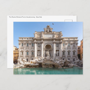 Trevi Fountain at early morning - Rome, Italy Postcard