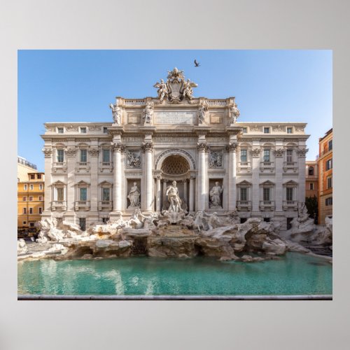 Trevi Fountain at early morning _ Rome Italy Poster