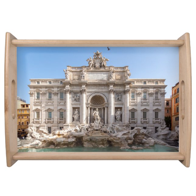 Trevi Fountain at early morning - Rome, Italy Serving Tray (Front)
