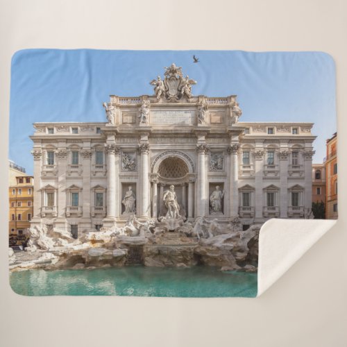 Trevi Fountain at early morning _ Rome Italy Sherpa Blanket