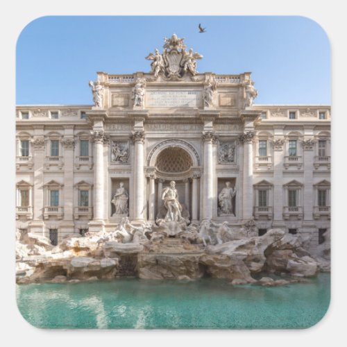 Trevi Fountain at early morning _ Rome Italy Square Sticker